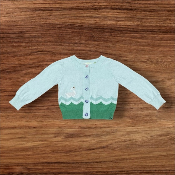 Matilda Jane Other - Matilda Jane Lake Queen Swan Button Down Cardigan Size 18-24M